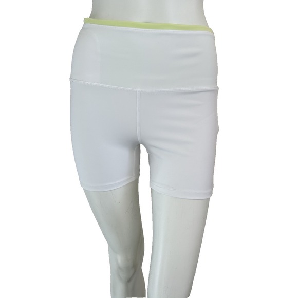 Wildfox Hike Bike Short Size Medium Colorblock White Pastel High Rise 3" EUC - Picture 3 of 8